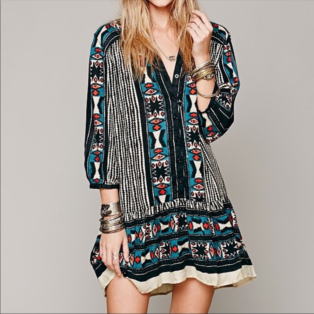 Free People alike Tribal Bow and Arrow Dress - Picture 1 of 4